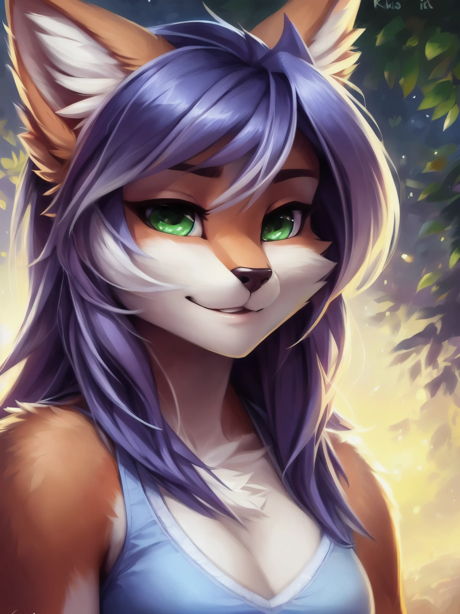 A beautiful and detailed (sweet portrait) wa, Star Fox, sslim, lovable, green eyes, medium breasts, (((Long castanho hair 1.3))), Decollete, anthro, furry, Uploaded E621, detailed fluffy fur, (wa Fluff-Kevlar, Bayard Wu, personalize me, Pino Daeni), detailed face, (fluffy), 1 girl,  alone, 