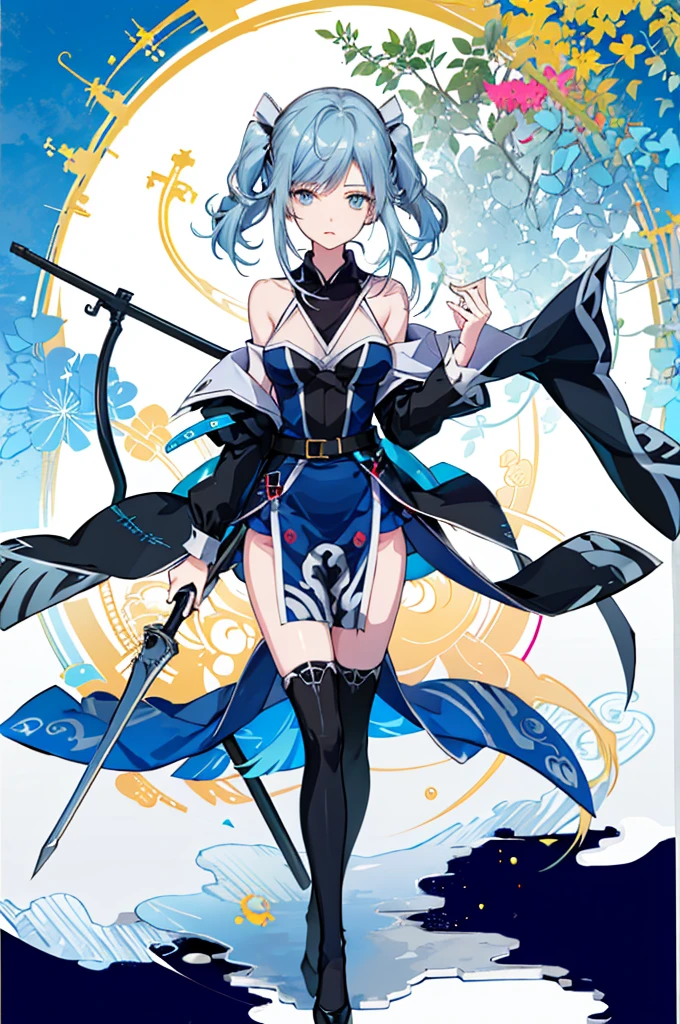 ((full body,whole body)),1girl, solo, outdoors, long hair, holy place, Original,(Illustration:1.1),(Best Quality),(masutepiece:1.1),(the Extremely Detailed CG Unity 8K Wallpapers:1.1), (Colorful:0.9),(mid-shot:0.95),(extremely detailed beautiful face),(Solo:1.2), (girl),(((Lori))), (Detailed beautiful eyes:1.15), (Beautiful face:1.15), (Glowing blue eyes:1.25////),(((sky blue Long Hair))),(two side up),(+perfect hand+:1.21),(Draw illustration of Japan priestess costume),(slender),(White pleated skirt),(Gothic),((black thighhighs)),(frilld),(Beautiful Slender Lolita Girl),hallowween,standing, girl,10 years old, girl,foggy place,vampire,sky blue hair,full body,whole body,((cathedral background)),(holy cathedral),((full body,whole body)),((full body,whole body)),((full body,whole body)),((full body,whole body)),