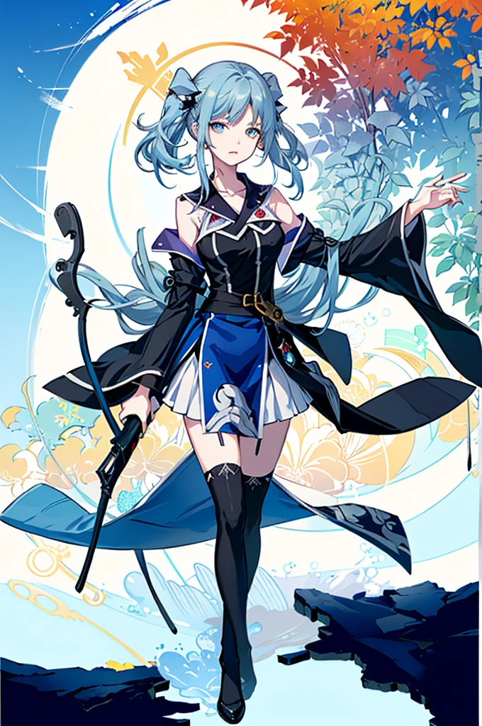 ((full body,whole body)),1girl, solo, outdoors, long hair, holy place, Original,(Illustration:1.1),(Best Quality),(masutepiece:1.1),(the Extremely Detailed CG Unity 8K Wallpapers:1.1), (Colorful:0.9),(mid-shot:0.95),(extremely detailed beautiful face),(Solo:1.2), (girl),(((Lori))), (Detailed beautiful eyes:1.15), (Beautiful face:1.15), (Glowing blue eyes:1.25////),(((sky blue Long Hair))),(two side up),(+perfect hand+:1.21),(Draw illustration of Japan priestess costume),(slender),(White pleated skirt),(Gothic),((black thighhighs)),(frilld),(Beautiful Slender Lolita Girl),hallowween,standing, girl,10 years old, girl,foggy place,vampire,sky blue hair,full body,whole body,((cathedral background)),(holy cathedral),((full body,whole body)),((full body,whole body)),((full body,whole body)),((full body,whole body)),
