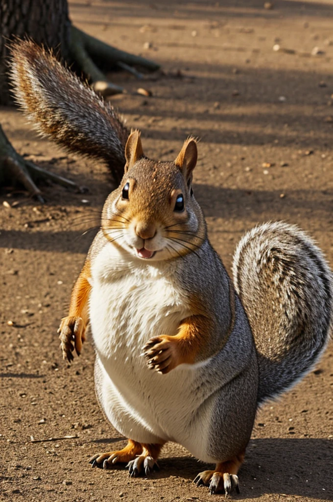 Create a fat squirrel in a bikini