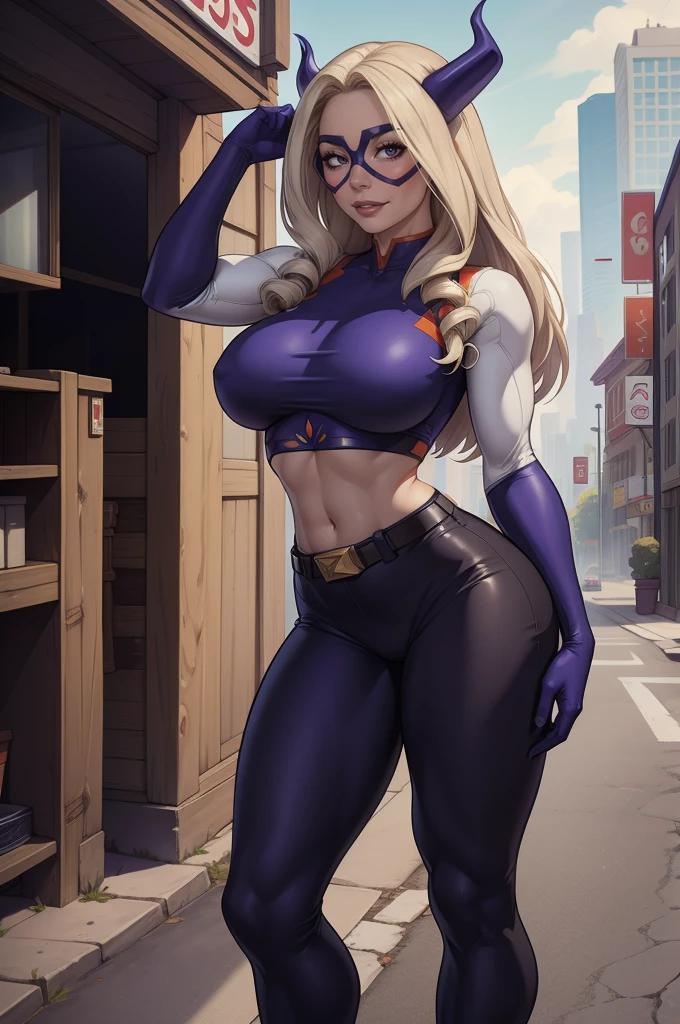 A high quality unreal engine render of , (MOUNT LADY Version:1.4), Hood Up, Sunglasses, Straps, Catsuit, Croptop, Long Sleeves, Bare Midriff, Hip Belt, Hip Holster, Skintight Pants, Big Collar, Shin Guard, Belt, Boots, Gloves, (Outdoor:1.5), CG, Octane Render, 8k uhd, soft lighting, high quality, ambient occlusion,  .