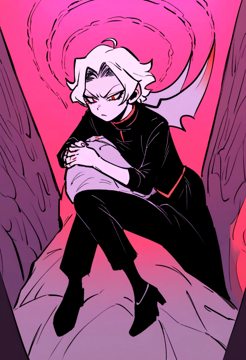 Akira Fudo, Devilman Crybaby, Male, with black clothes