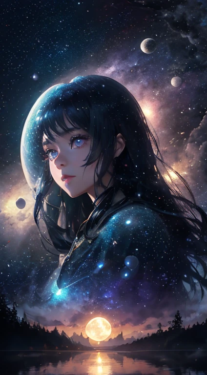 (Best quality,4K,8 k,A high resolution,masterpiece:1.2),ultra detailed,(realistic,photorealistic,photo-realistic:1.37),beautiful detailed eyes,beautiful detailed lips,extremely detailed eyes and face,Long eyelashes,Moonlight,girl,night,full moon,a secret,Magic,beautiful girl,starlit night,USA,peaceful,long hair,serene,Dreamy,lunar gaze,night sky,ethereal,Female,charming,moon scene,mysterious girl,luminous,Peace of mind,nighttime,Enchanted,soft glow,darkness,moon goddess,lunar beauty,shadows,lunar hello,moon Magic,calm,fairy,moonlit USA,A game of shadows,night atmosphere,moonlight landscape,Moonlight reflection,dark night,(hyperrealism:1.3),(Pixar style,Colors),hyper detailed difficultly detailed,fantastic,difficult detail,screensaver,fantasy,conceptual art,8 k resolution,(masterpiece:1.2),melting,difficult фон,difficult detailed,bright Colors,fantasy,conceptual art,digital art,difficult,oil on canvas,Expert,insanely detailed,4k resolution,(Deep field:1.1),(incredibly detailed:1.1),(HDR:1.3),(wallpaper:1.2),(Photorealism:1.3),