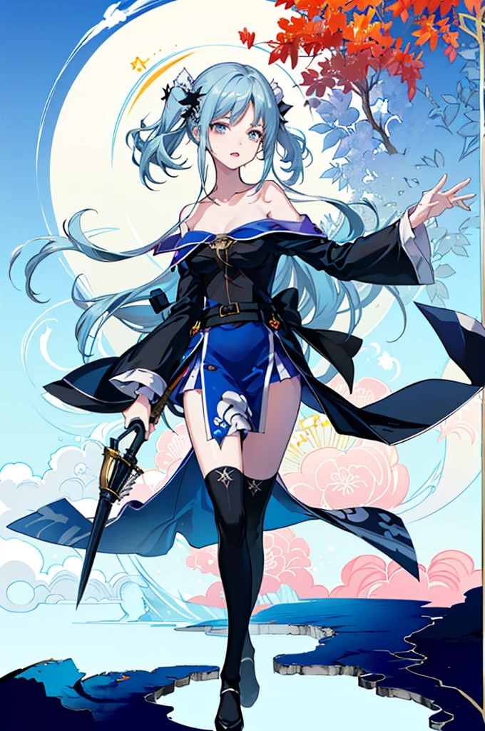 ((full body,whole body)),1girl, solo, outdoors, long hair, holy place, Original,(Illustration:1.1),(Best Quality),(masutepiece:1.1),(the Extremely Detailed CG Unity 8K Wallpapers:1.1), (Colorful:0.9),(mid-shot:0.95),(extremely detailed beautiful face),(Solo:1.2), (girl),(((Lori))), (Detailed beautiful eyes:1.15), (Beautiful face:1.15), (Glowing blue eyes:1.25////),(((sky blue Long Hair))),(two side up),(+perfect hand+:1.21),(Draw illustration of Japan priestess costume),(slender),(White pleated skirt),(Gothic),((black thighhighs)),(frilld),(Beautiful Slender Lolita Girl),hallowween,standing, girl,10 years old, girl,foggy place,vampire,sky blue hair,full body,whole body,((cathedral background)),(holy cathedral),((full body,whole body)),((full body,whole body)),((full body,whole body)),((full body,whole body)),