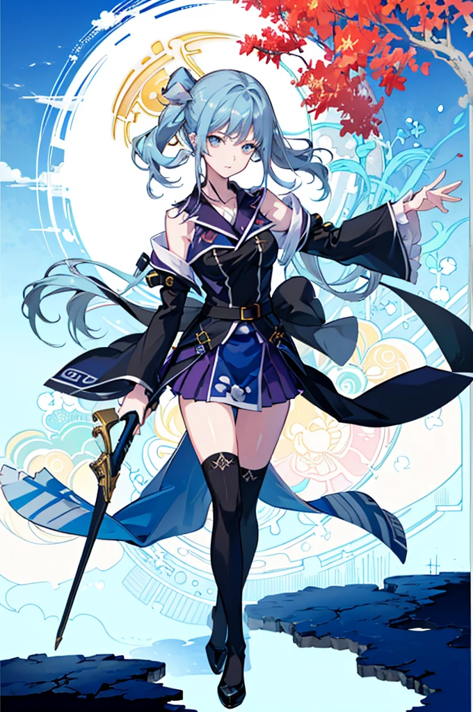 ((full body,whole body)),1girl, solo, outdoors, long hair, holy place, Original,(Illustration:1.1),(Best Quality),(masutepiece:1.1),(the Extremely Detailed CG Unity 8K Wallpapers:1.1), (Colorful:0.9),(mid-shot:0.95),(extremely detailed beautiful face),(Solo:1.2), (girl),(((Lori))), (Detailed beautiful eyes:1.15), (Beautiful face:1.15), (Glowing blue eyes:1.25////),(((sky blue Long Hair))),(two side up),(+perfect hand+:1.21),(Draw illustration of Japan priestess costume),(slender),(White pleated skirt),(Gothic),((black thighhighs)),(frilld),(Beautiful Slender Lolita Girl),hallowween,standing, girl,10 years old, girl,foggy place,vampire,sky blue hair,full body,whole body,((cathedral background)),(holy cathedral),((full body,whole body)),((full body,whole body)),((full body,whole body)),((full body,whole body)),