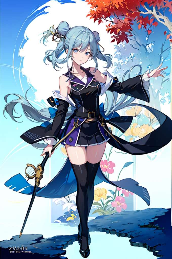 ((full body,whole body)),1girl, solo, outdoors, long hair, holy place, Original,(Illustration:1.1),(Best Quality),(masutepiece:1.1),(the Extremely Detailed CG Unity 8K Wallpapers:1.1), (Colorful:0.9),(mid-shot:0.95),(extremely detailed beautiful face),(Solo:1.2), (girl),(((Lori))), (Detailed beautiful eyes:1.15), (Beautiful face:1.15), (Glowing blue eyes:1.25////),(((sky blue Long Hair))),(two side up),(+perfect hand+:1.21),(Draw illustration of Japan priestess costume),(slender),(White pleated skirt),(Gothic),((black thighhighs)),(frilld),(Beautiful Slender Lolita Girl),hallowween,standing, girl,10 years old, girl,foggy place,vampire,sky blue hair,full body,whole body,((cathedral background)),(holy cathedral),((full body,whole body)),((full body,whole body)),((full body,whole body)),((full body,whole body)),