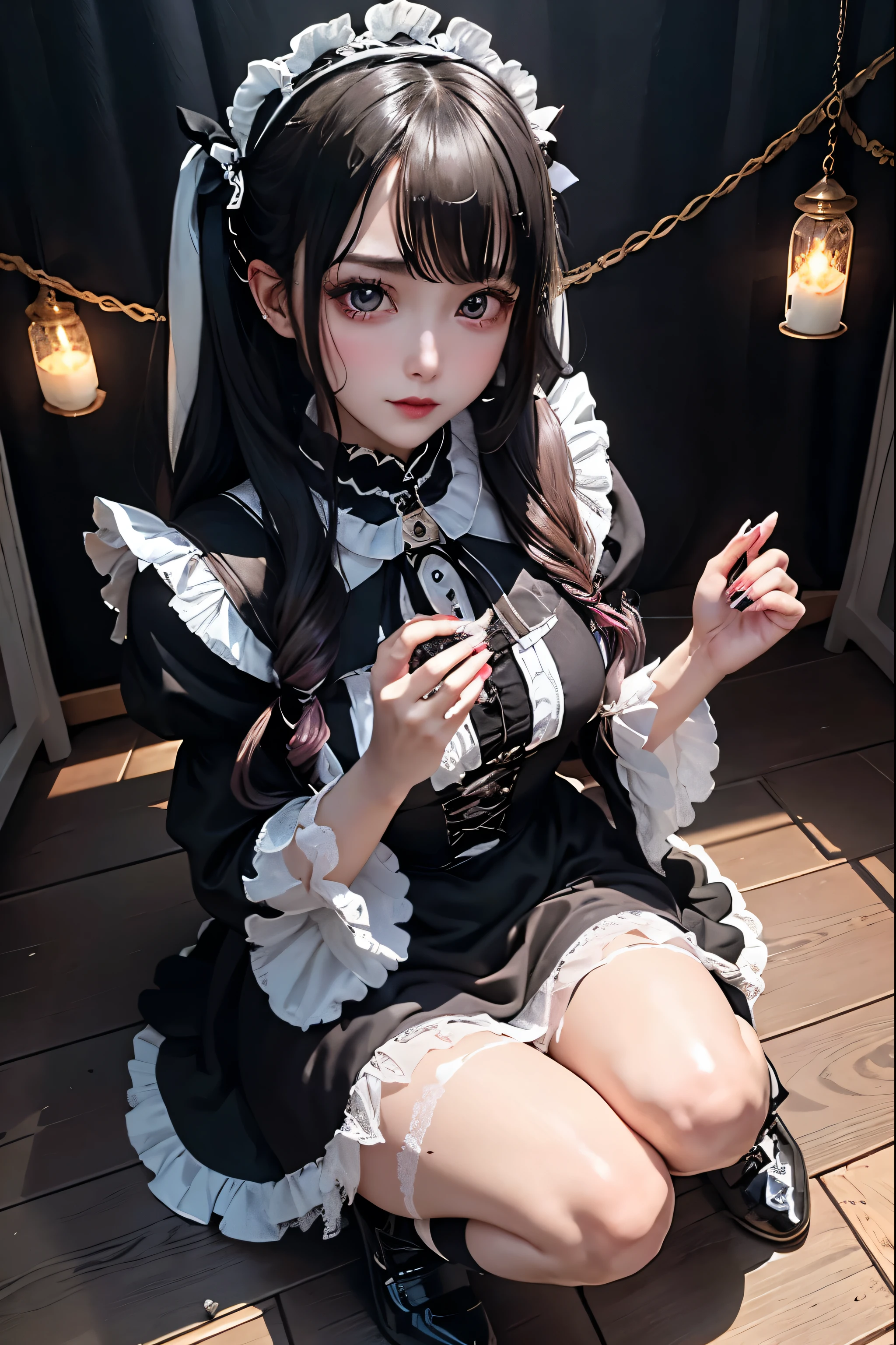 Hard Dark Gothic Makeup、Black dark eyeshadow、sad、Good skin radiance、Dark Gothicメイク、Dark smile、palace、The beauty of fragrance、24-years-old、Expression of intense sexual pleasure、Embarrassed look、Dark Gothic、Highest quality、Expression of sexual pleasure amid suffering、Drunk face、紫のMaid clothes、Mysterious、Noble、The face of someone holding it in the toilet、sexy、Loving smile、Twin tail hair、Right blue eye, Left eye is red、Super tempting pose、Platform Heel Shoes、Heavy makeup、Gothic Lolita clothes、Silver Hair、Long Hair Straight Hair、Cute Gothic Lolita Dress、Beautiful Face、elegant features、Attractive face、Stained glass is the background、Chest glistening with sweat、The room is dark、goth long dress、Bell Sleeves、Wizard Sleeve、Decadent look、Sexually excited expression、Glossy thighs wet with water、Thighs that are wet and shiny with oil、Background of a room full of roses、sad expression、Rose Maiden、The embroidery is pink、The dress has pink embroidery.、Thigh-high socks、Knee-high socks、Gentle expression、Dark black eyeshadow、Stained glass and rose background、thighs are a little thin、Female Duo、Female couple、dark church background、Stained glass、Black metal world、Dark Castle、Dark Room、Slender body、gothic long dress、Victorian dress、Small breasts、Hold the wine in your right hand、Hold the lantern in your left hand、pantyhose、Sit on the bed、The bed is covered with roses、Lying in bed、Her thighs are shining with sweat、My body is wet and shiny、Lots of glitter on the thighs、sweating、My thighs are sticky from sweating、Sweat glistening on my thighs, The whole body is sweaty and shiny、I sweated a lot.、My thighs are sweaty、My thighs are wet、My thighs are shining with sweat、A lot of sweat glistening all over the body、Slender body、