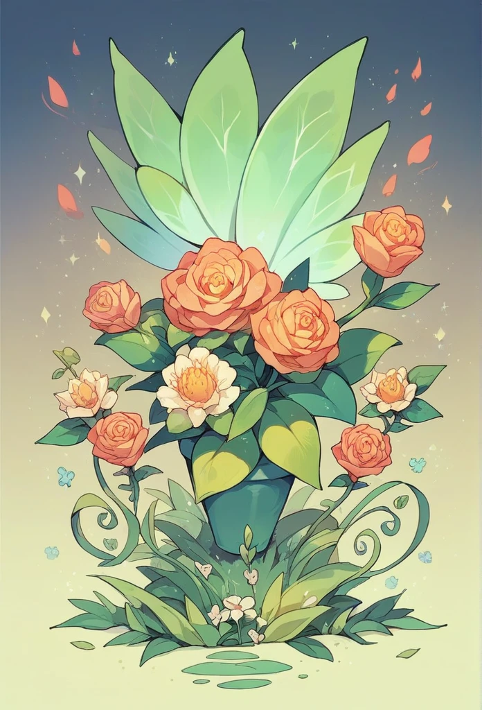  fairy gracefully watering a flower,full body,magic background.