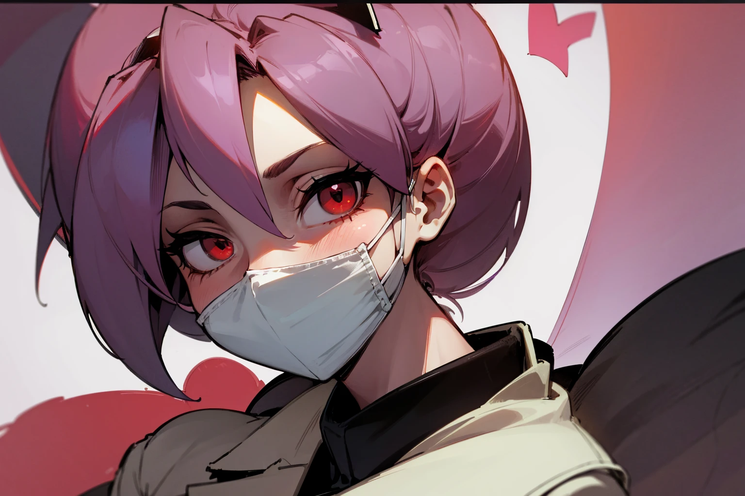 (masterpiece, best quality, Full HD), skullgirls, valentine, nurse, face mask,