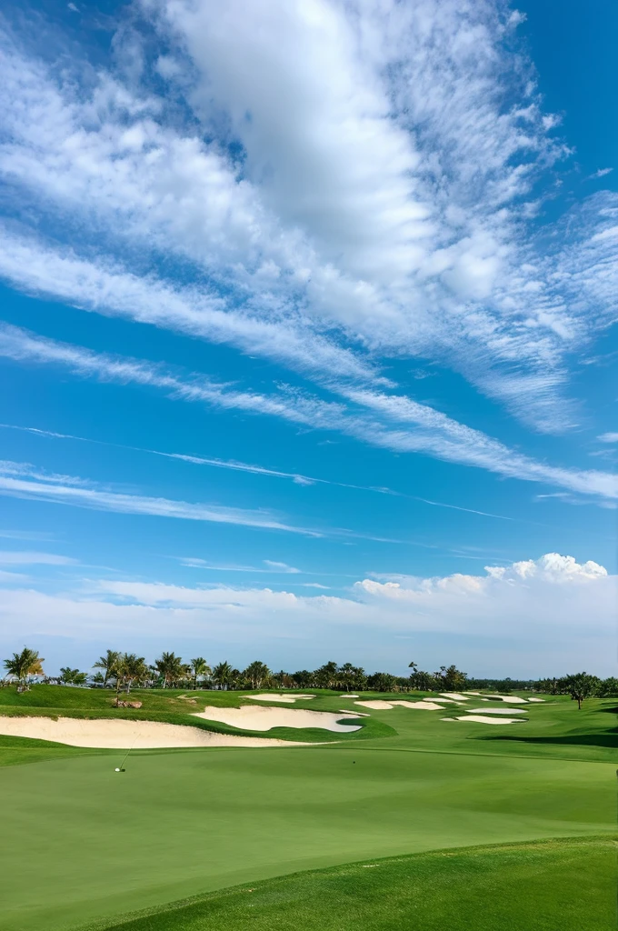blue sea golf course sky
