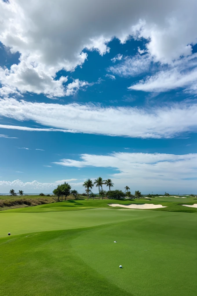 blue sea golf course sky