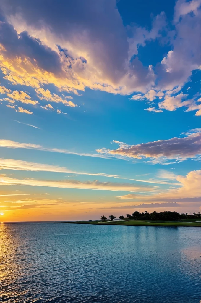 blue sea golf course sky