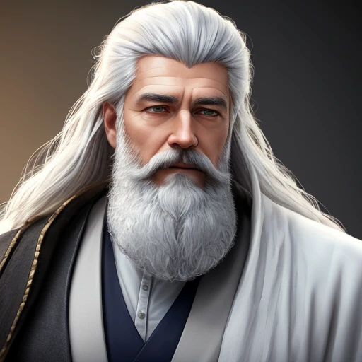 (Tabletop, Highest quality, Ultra-realistic), A god made of sapphire stone, High resolution, Holy Man, Majestic, strong, Hall々And, gray hair and beard, White clothes,Sexy pose