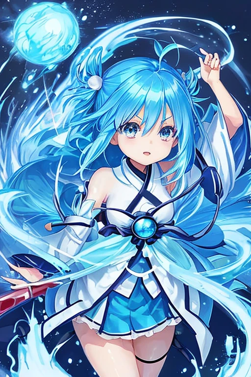 Rimuru from tensura, 1girl, blue hair