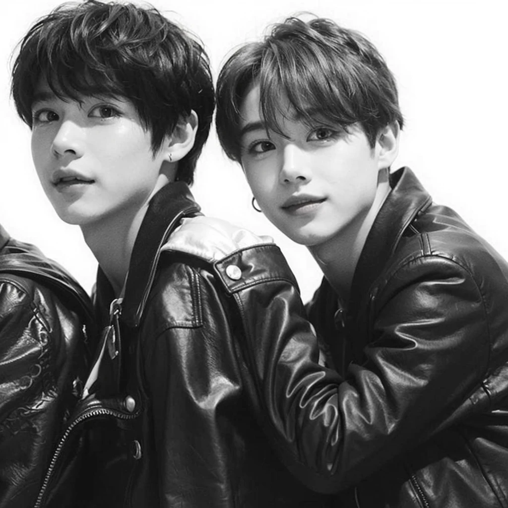 a beautiful detailed portrait of two young boys, 1boy, 1boy, cute, smiling, friendly, charming, adorable, happy, cheerful, playful, mischievous, photorealistic, highly detailed, intricate, sharp focus, vibrant colors, natural lighting, warm tones, soft shadows, 4k, ultra-detailed, masterpiece