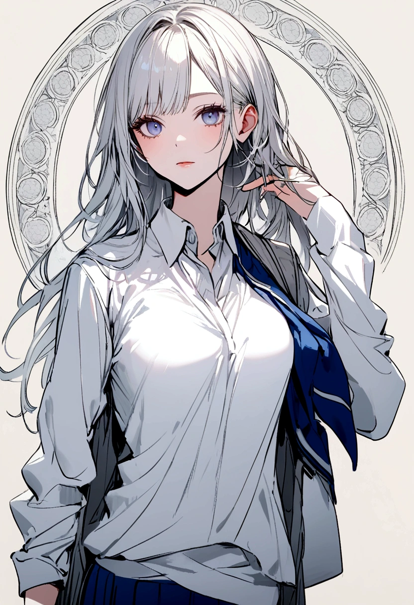 separate pieces of school sports uniform ( White shirt