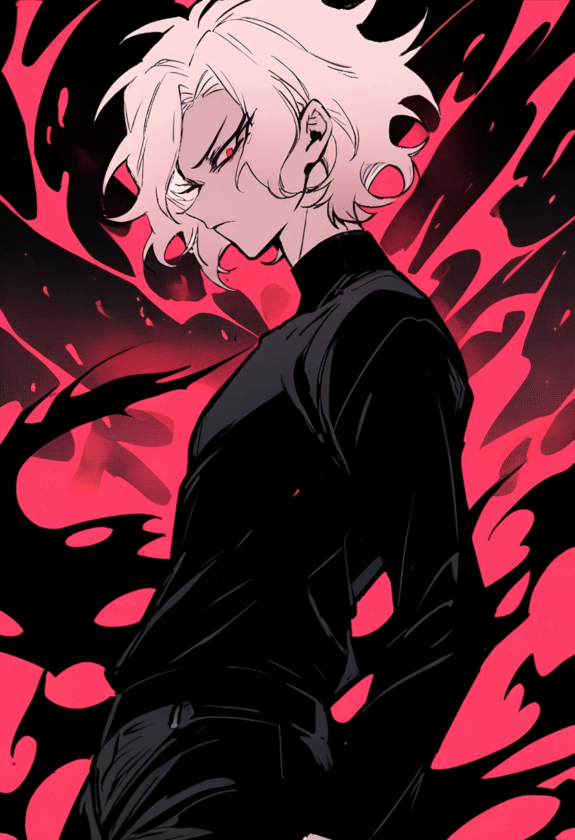 Akira Fudo, Devilman Crybaby, Male, with black clothes