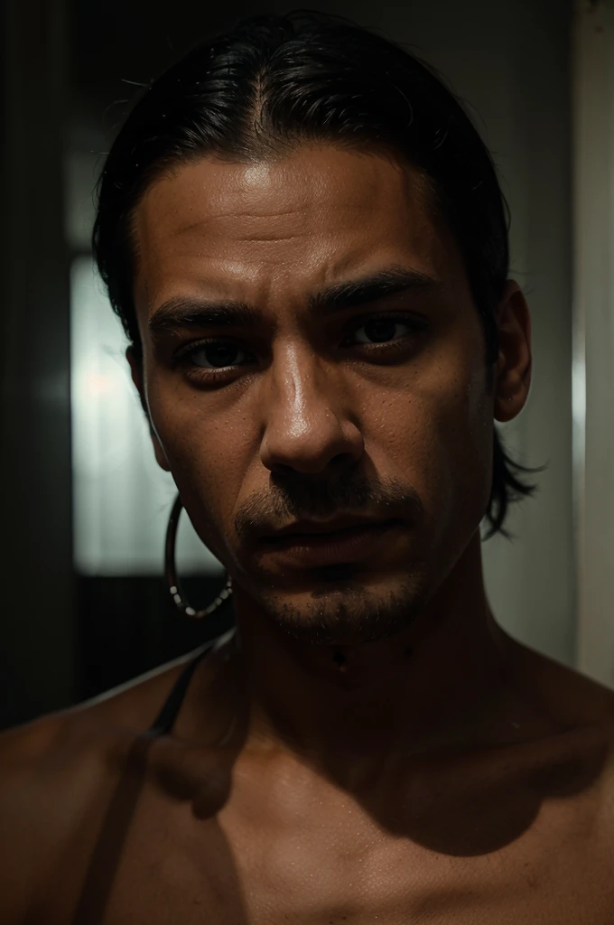 Sad man a shadow chained behind represents addiction
((best quality)), ((masterpiece)), (detailed), perfect face