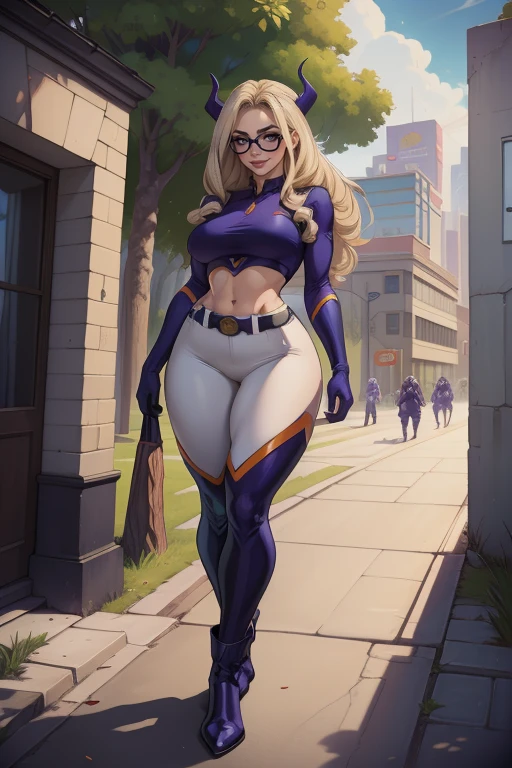 A high quality unreal engine render of , (MOUNT LADY Version:1.4),  long breasts,detailed realistic, full body, (milf:1.1),(Mature Artwork, high qualiy, high resolution Hood Up, Sunglasses, Straps, Catsuit, Croptop, Long Sleeves, Bare Midriff, Hip belt, Hip Holster, Skintight Pants, Big Collar, Shin Guard, belt, Boots, Gloves, (Outdoor:1.5), CG, octane render, 8K  UHD, soft lighting, high quality, ambient occlusion, (narrow waisted), curved, thick-thighs, My Hero Academia Senhora do Monte diffusion blonde hair Hero Costume (mha) Chifres longos mangas compridas máscara seios maciços protuberância brilhantes pele brilhante sentado solo feminino foco solo grosso bunda grossa lábios grossos thick-thighs voluptuoso fêmea voluptuosa