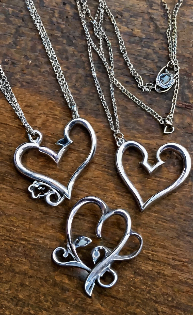 Heart Shaped Couple Necklaces with Mye Initials