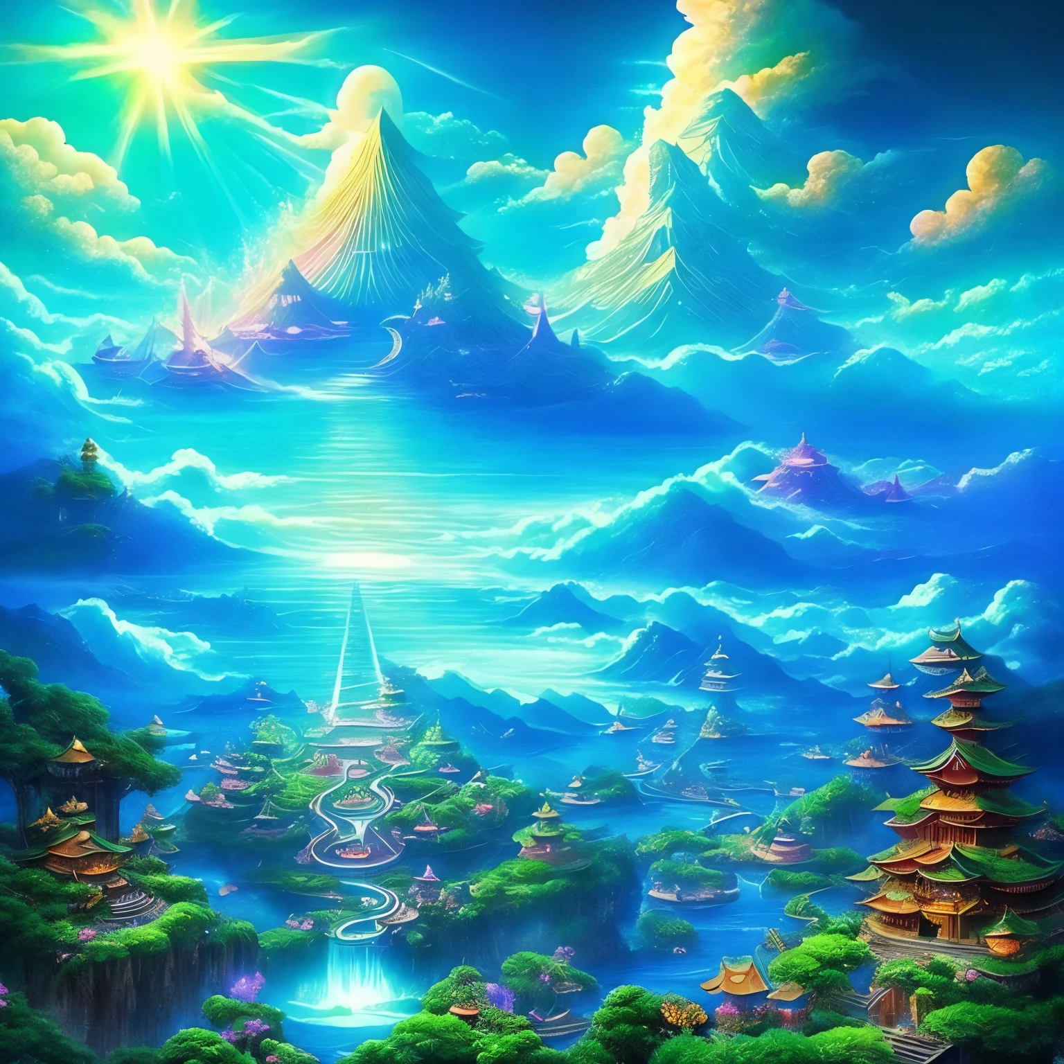 god様　elder　god々Shii　heaven　Paradise　Light　cloud　Lucky　lucky