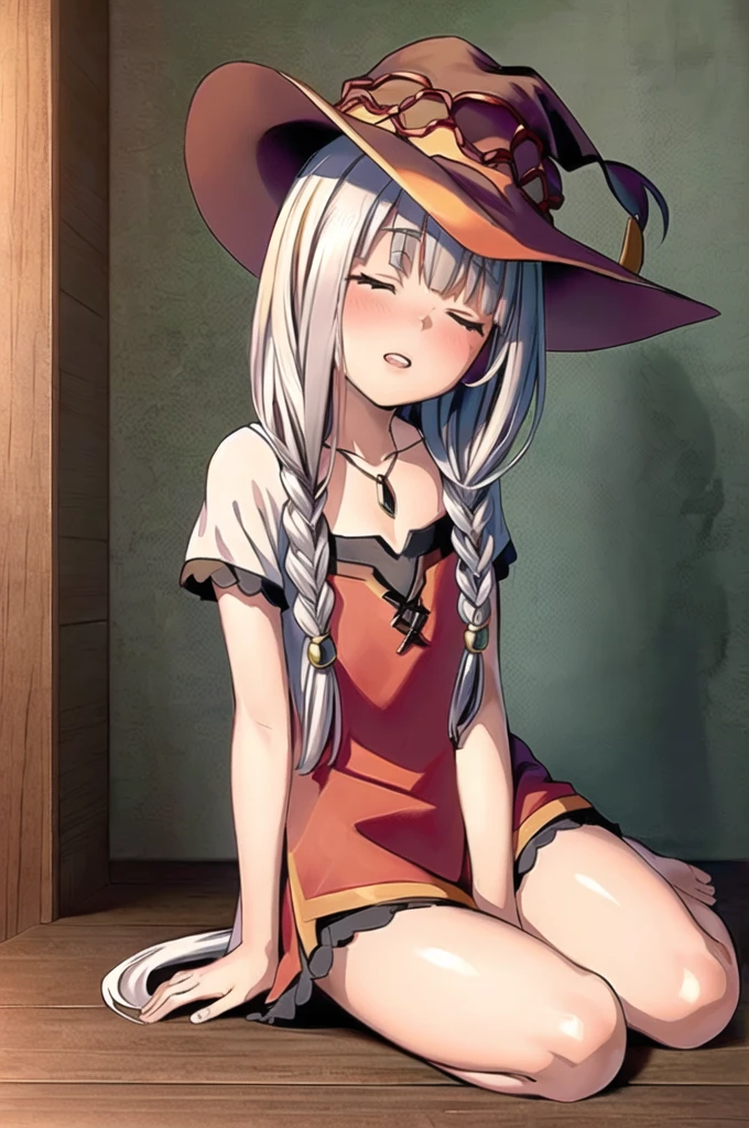 Browsing Caution,white hair,((Very small boobs)),Flat chest,loli,((sex)),(((many cum, cum on face, cum on body,cum drip))),(((steam around pussy))),(clitoris, urethra, close-up crotch, crotch focus),(sitting), (((spread legs, showing pussy))), ((open vagina)),(witch),(sweat),very long hair,((expressionless)),(half closed eyes),water,wet,forest,river,pubic hair,night,moon