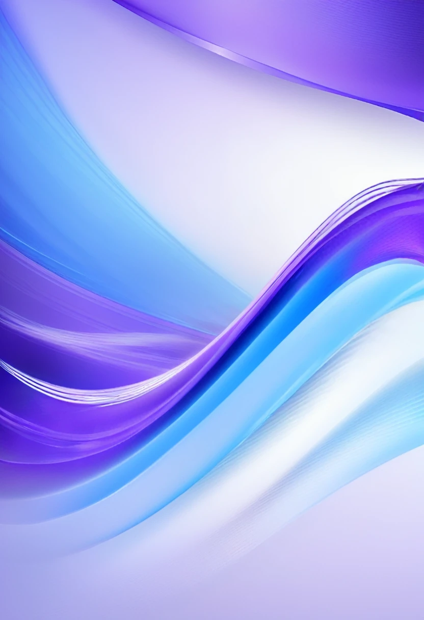 Blue and purple wave abstract wallpaper 1080P，Amber texture，32k uhd，Rim Light，Smooth lines，black background，Innovative page design；