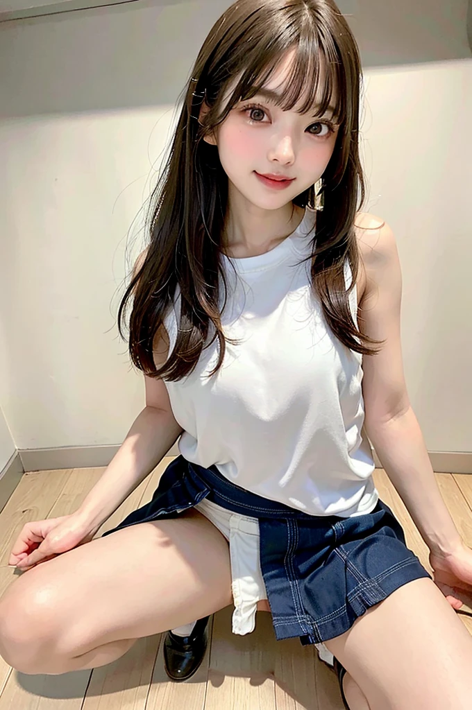 piece,ultra high res,slender.long hair,young,posing,looking at viewers,professional lighting,front viwe、spread legs / open legs 、((widestraddling)).21yo.(micro white panties:1.3).loosesocks
beautiful detailed eyes,beautiful detailed face,beautiful detailed hair,smile,
black eyes,dropping eyes,class-room,(korean girl:1.2),(white shirt),(jean skirt) ,(tight skirt),
(skirtlift),skirt lifted by self, panty show,sit on chair,full body,open legs,smile,master,。(((spread legs / open legs )))、((widestraddling))、(((showing panties)))、pussy juice stain
