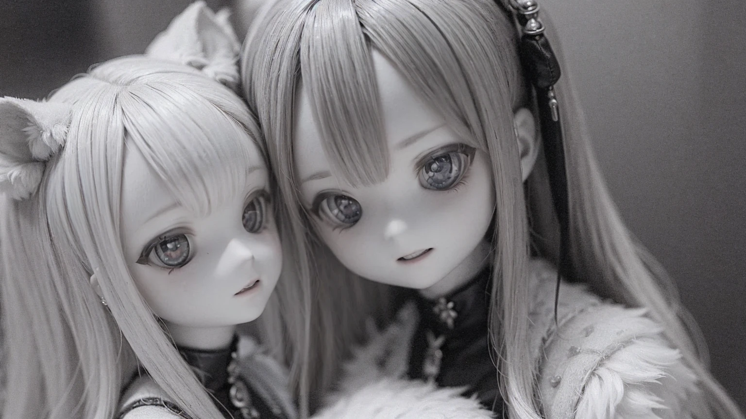 people,一peopleの女、,White Hair,Blue clothes、blue eyes、Night view,The eyes are seductive, --automatic