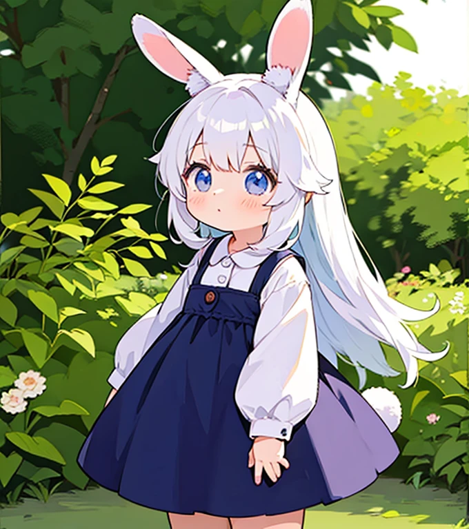 kemono girl, rabbit girl,, cute look, dress