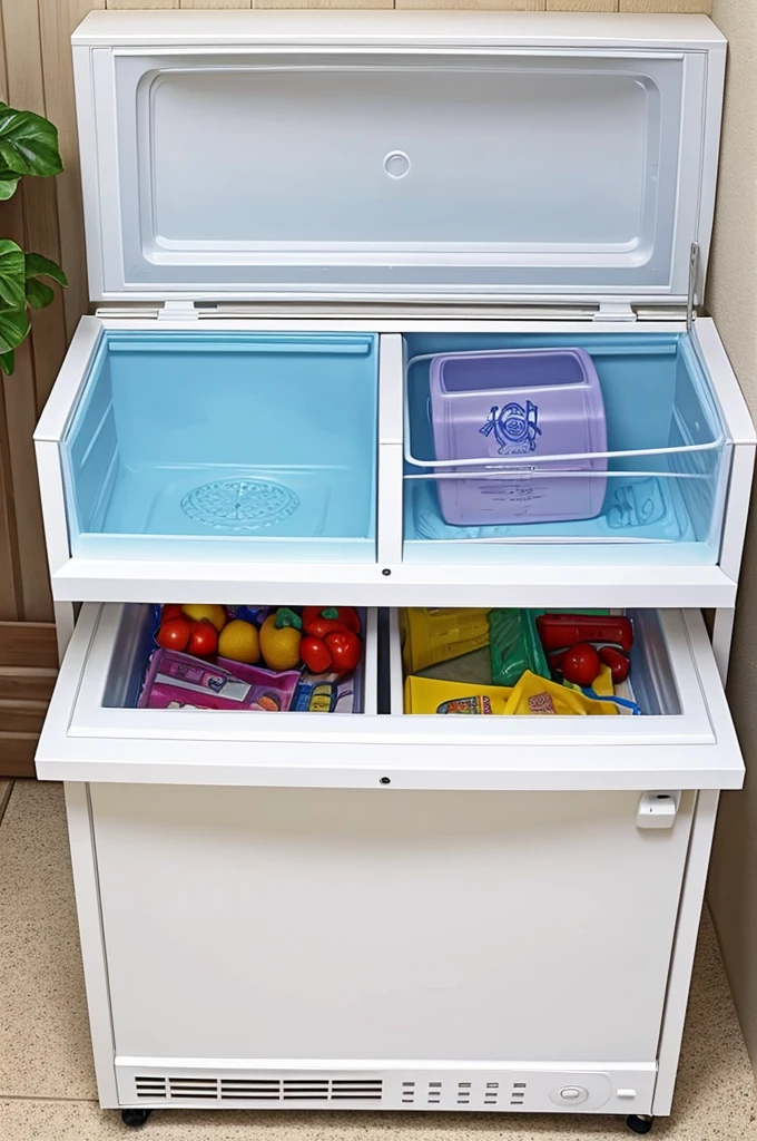 Create a sketch of a 5-cubit-foot chest freezer