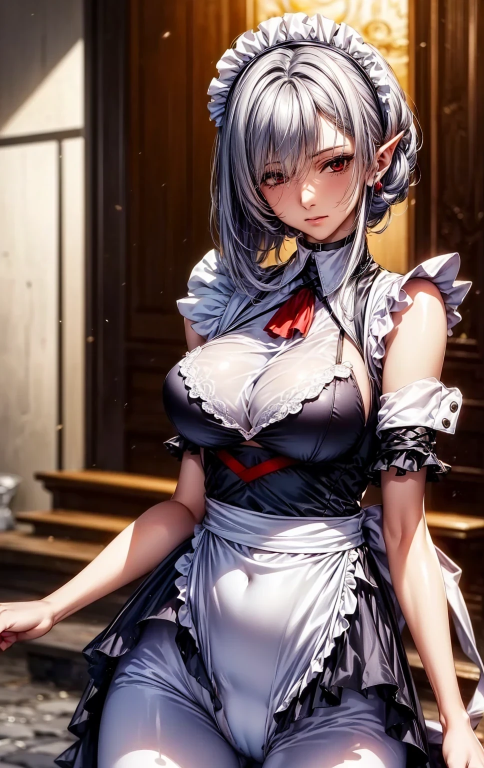 smooth white maid clothes