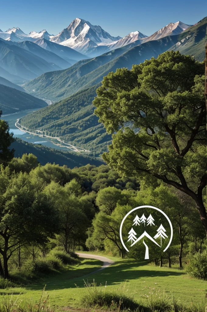 Logo with trees, leaves and mountains where it says COMATI PROTECTED NATURAL AREA