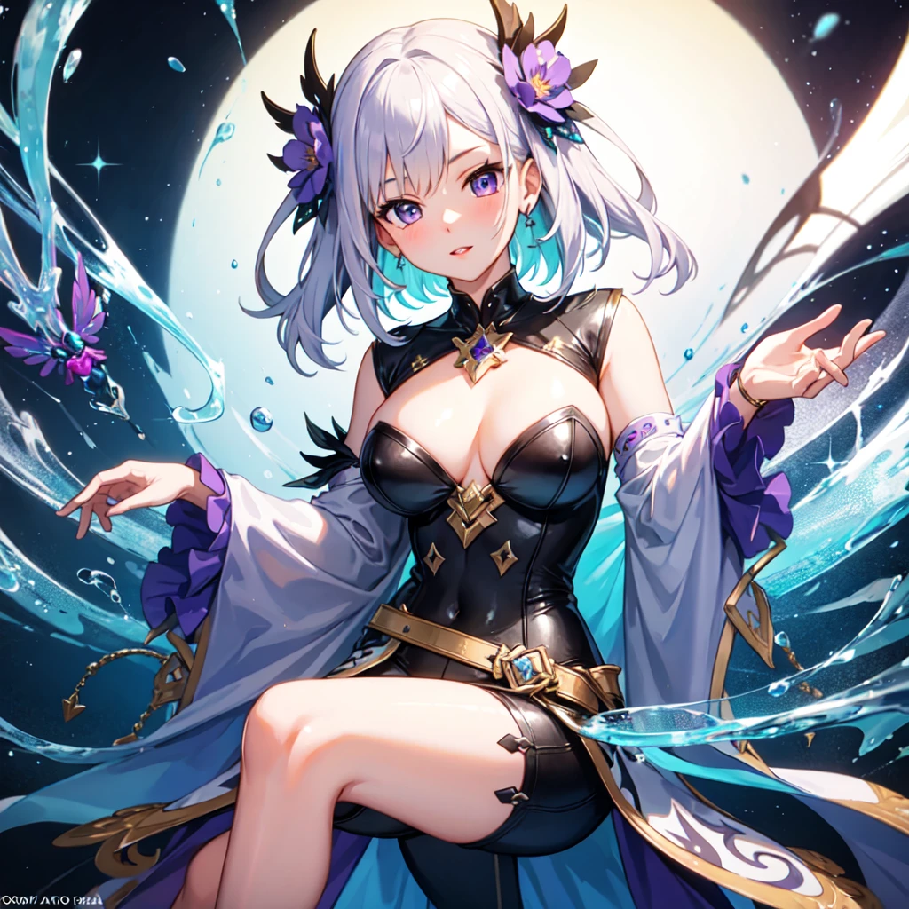 ((Highest quality)), ((masterpiece)), (detailed), One girl, Sexy Slime Venom Purple