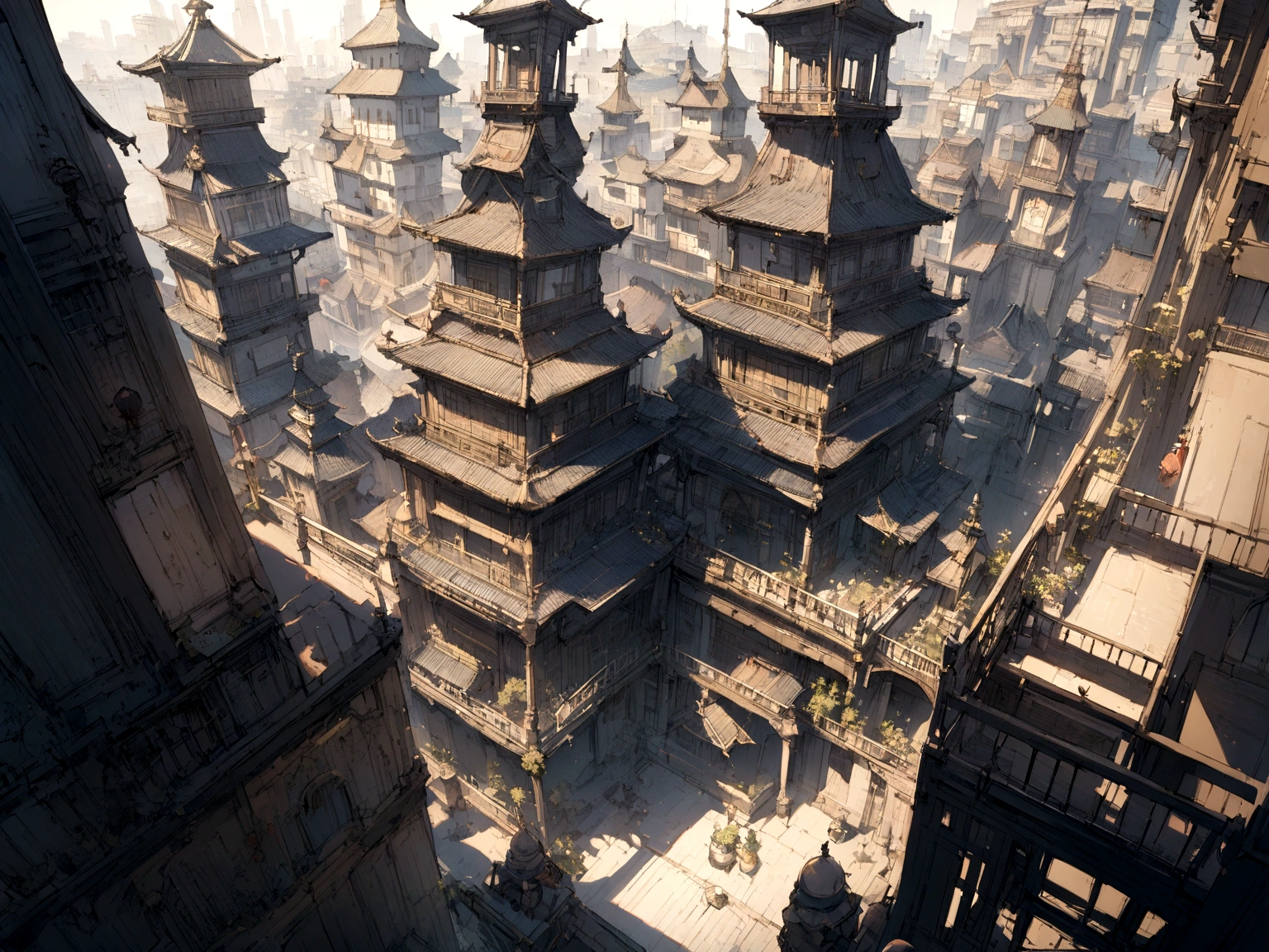 A perfect future city It is written in Japanese There is a balcony Highest quality Masterpiece