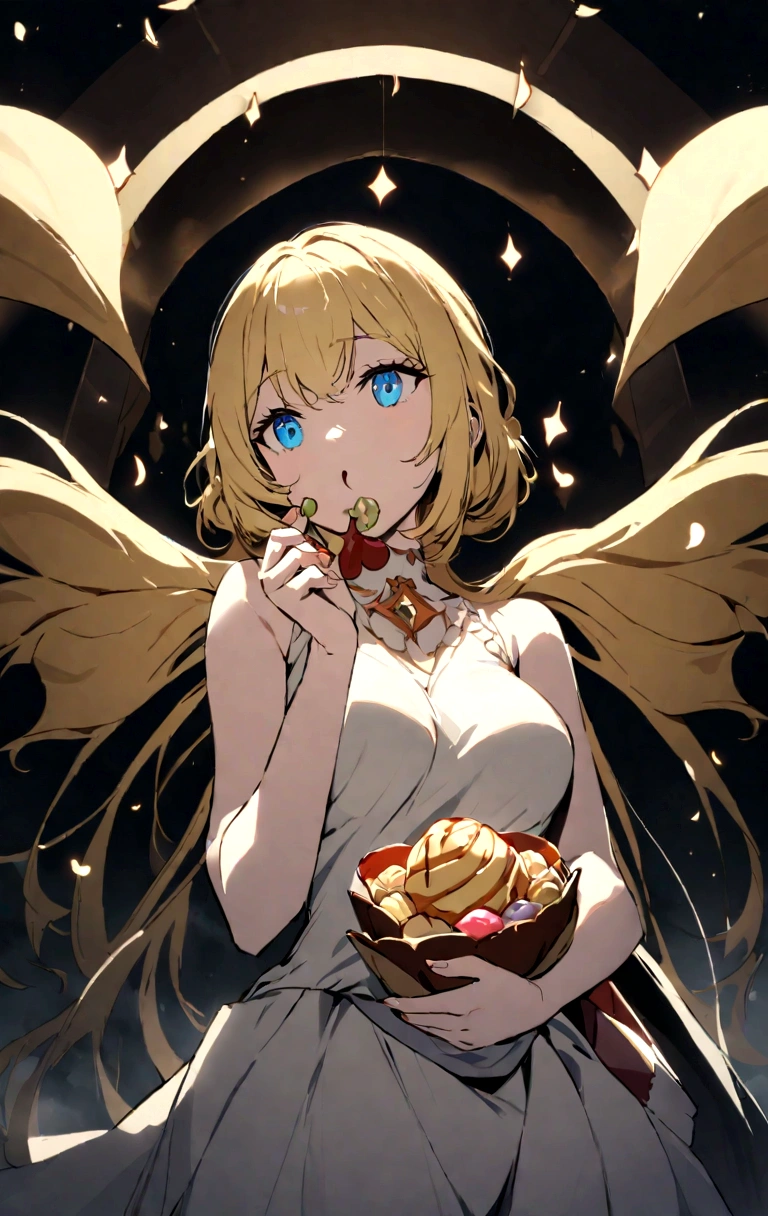 I wanted you to create a blue-eyed, blonde-haired character with an extraordinary body and to carry a sweet tooth with her.