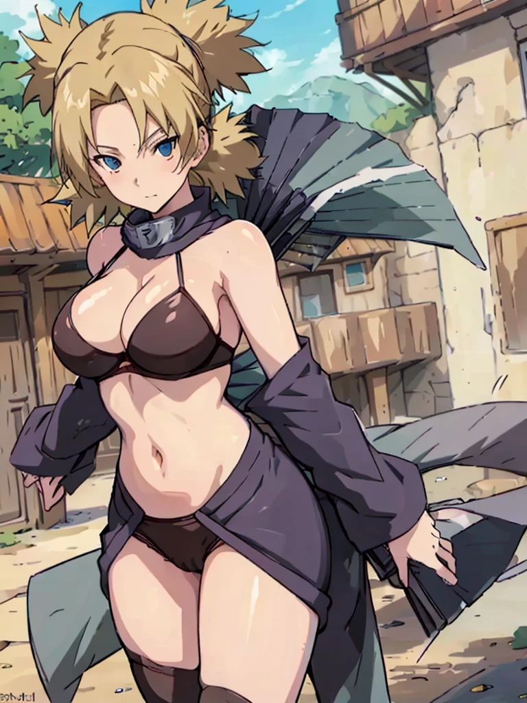 Sexy adult woman,Temari,standing still,huge breast,in her new sexyunderwear  and bra lot her body and open chest,hentai,snfw,thick body,age30,hair lose, reference sheet