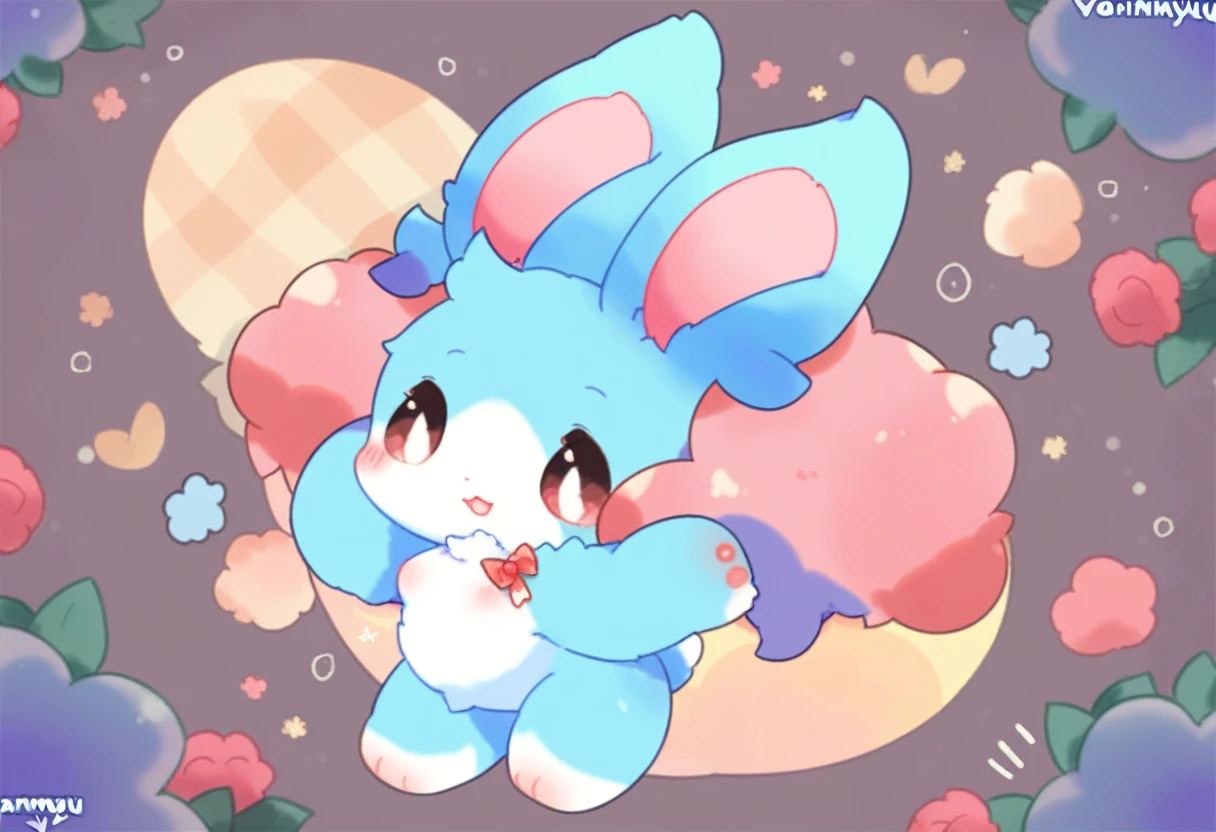 (by nakimayo),(by yousan:0.25),score_10, score_9_up, score_8_up,solo,anthro,kemono,furry,feral,cute ,cocker spanel,puppy,dropped ear,lop rabbit girl, girl, lop rabbit girl, blue fur, female, anthro, furry,small breasts, medium hair, {{{{{lop rabbit ears}}}}}