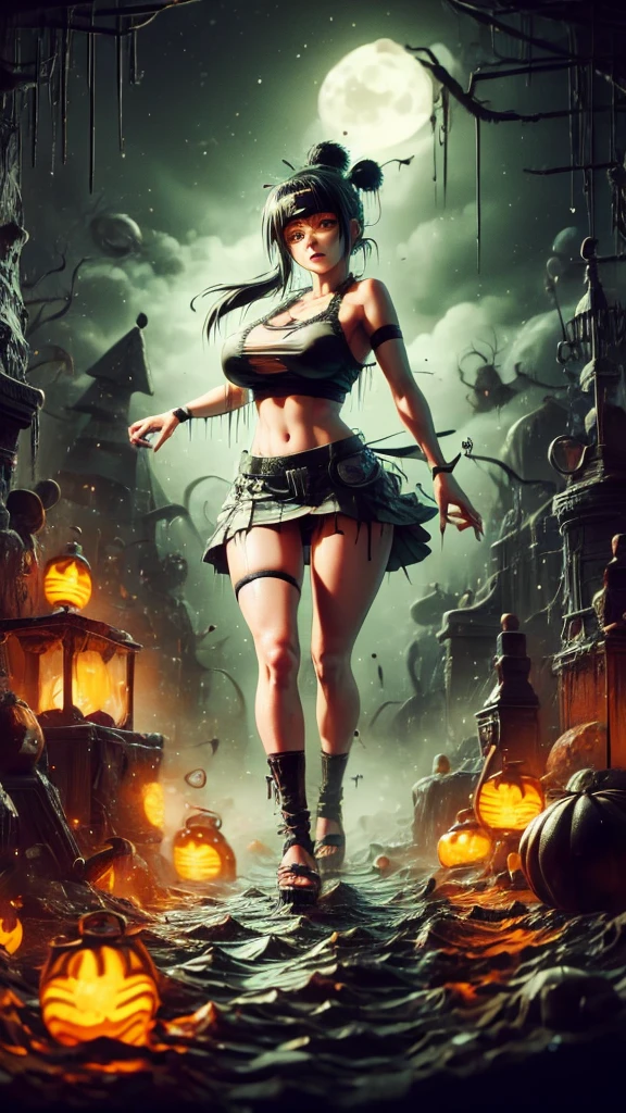 chica sexy, Hinata Hyuga, Naruto, With big breasts, Naruto Shippuden, Teaching what is improper, huge butt, With glasses, mini skirt, gothic, beautiful, shy, 8k