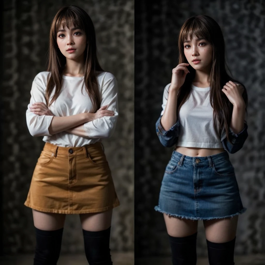 Kasumi, brown eyes, (best quality, ultra-detailed), (realistic:1.37), beautiful and detailed face, ultra-realistic texture, delicate face, delicate body, red lipstick, bright colors. High definition, 8K.