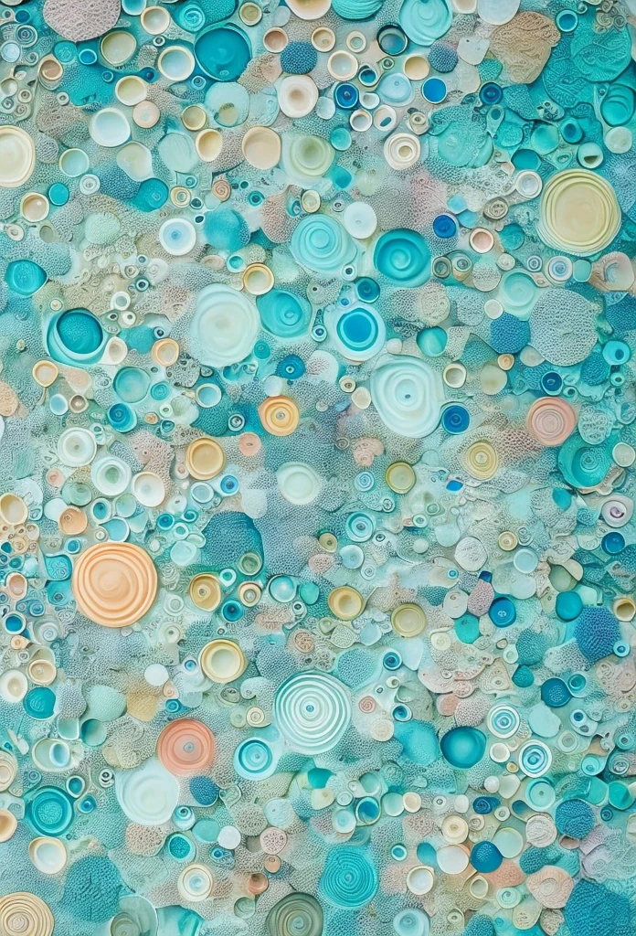 The underwater world,Foam,Different circles