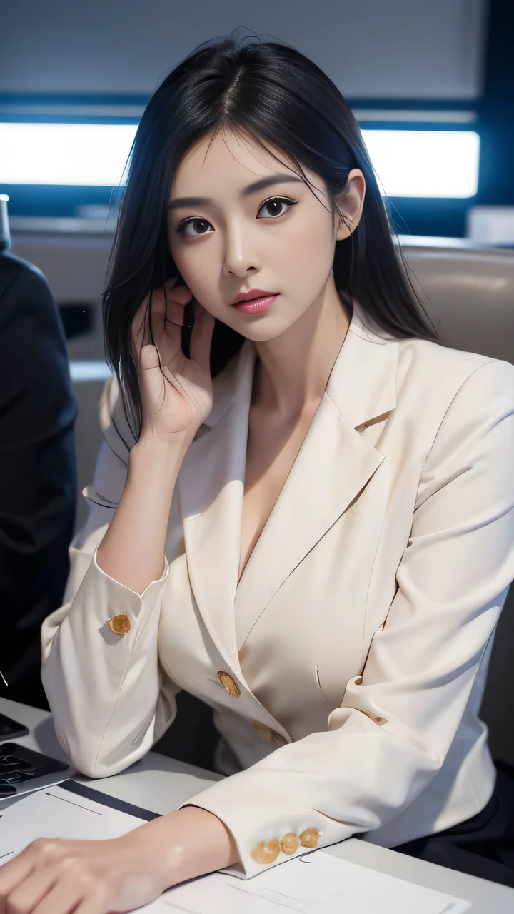 wear a suit female office worker Japanese women in their early 40s female company boss A black-haired one shortcut city center Beauty beautiful woman looks very strong shiny skin Best quality、masterpiece、(Realism:1.4) (Perfect proportions)(Photo-realistic)(best quality) Shot with Canon EOS R5, 50mm lens, F/2.8, north african trade zone, (8K) (Sharp focus) Dressed、(Photo real:1.4)、(hyper Realist:1.4)、(Realist:1.3)、 (Smoother lighting:1.05)、(Improve lighting quality in movies:0.9)、32k、 girl with、Realistic lighting、Backlighting、face light、Ray Tracing、(Brighter Lights:1.2)、(quality improvement:1.4)、 (Top quality real texture skin)、Fine Eyes、Facial details are more delicate、Glowing skin Anatomically Correct Body Shape