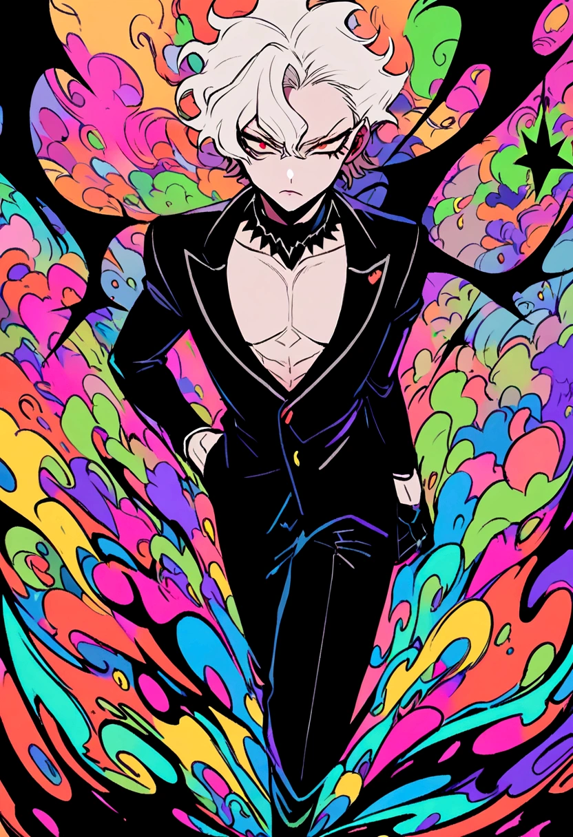 Akira Fudo, Devilman Crybaby, Male, with black clothes