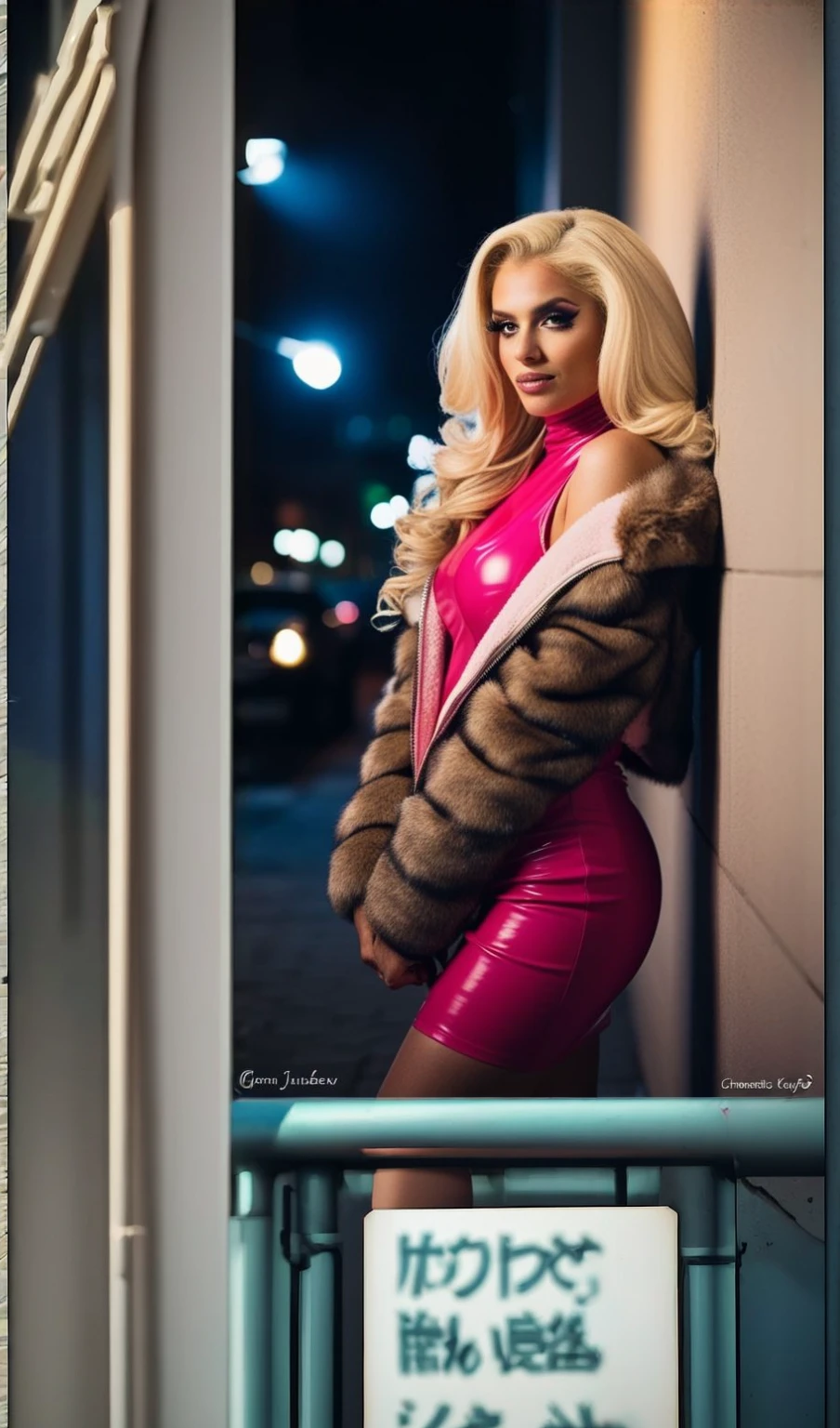 A female in the streets
