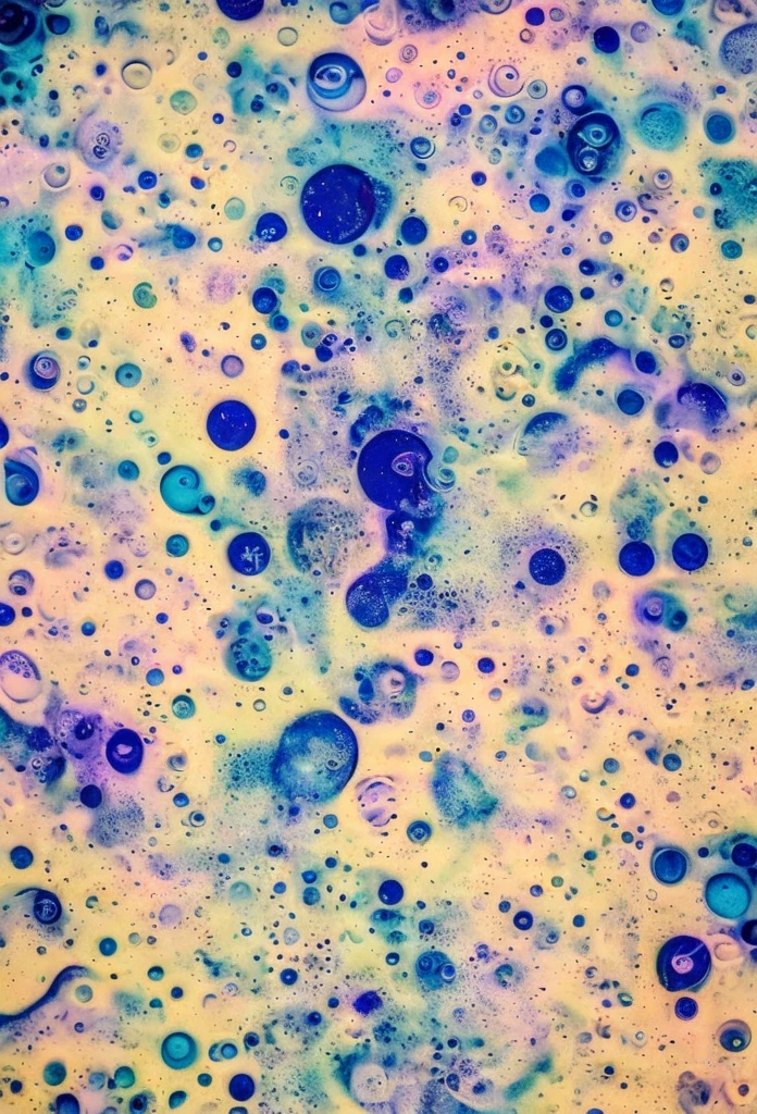 The underwater world,Foam,Different circles