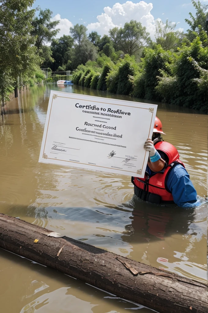 Certificate for rescue and relief flood course