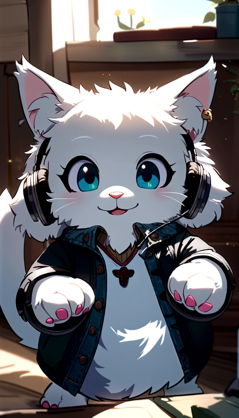 Cute cat, Adorable, Cute little paws, Furry, fluffy, Bring headphones,Ear Bags