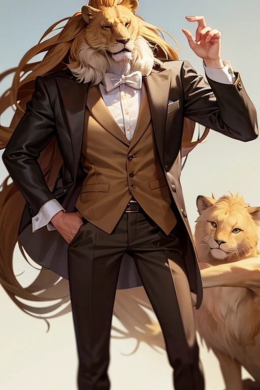 Gentleman with a lion&#39;s face