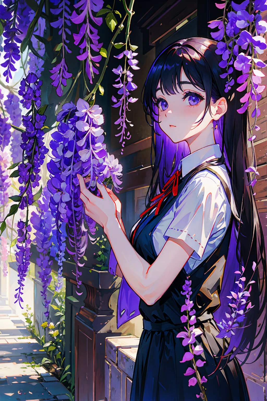 A lot of wisteria flowers、Fantasy