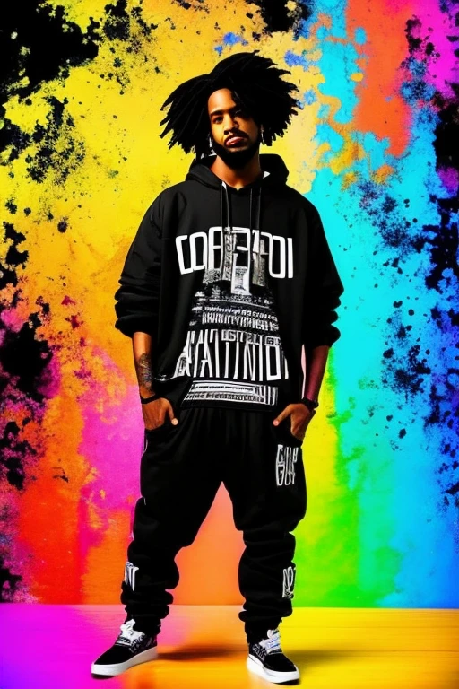 A background filled with scattered musical notes in various sizes and colors
A background completely filled with scattered musical notes in various sizes and colors, covering the entire screen.
jovem negro estilo de trap no studio e com cabelo curto com joias de ouro
beautiful girl colorful image
Dance hiphop Dance CREW Waacking Dance
Punking
girl
black medium hair black medium hair
Five fingers Baggy clothes Baggy clothes